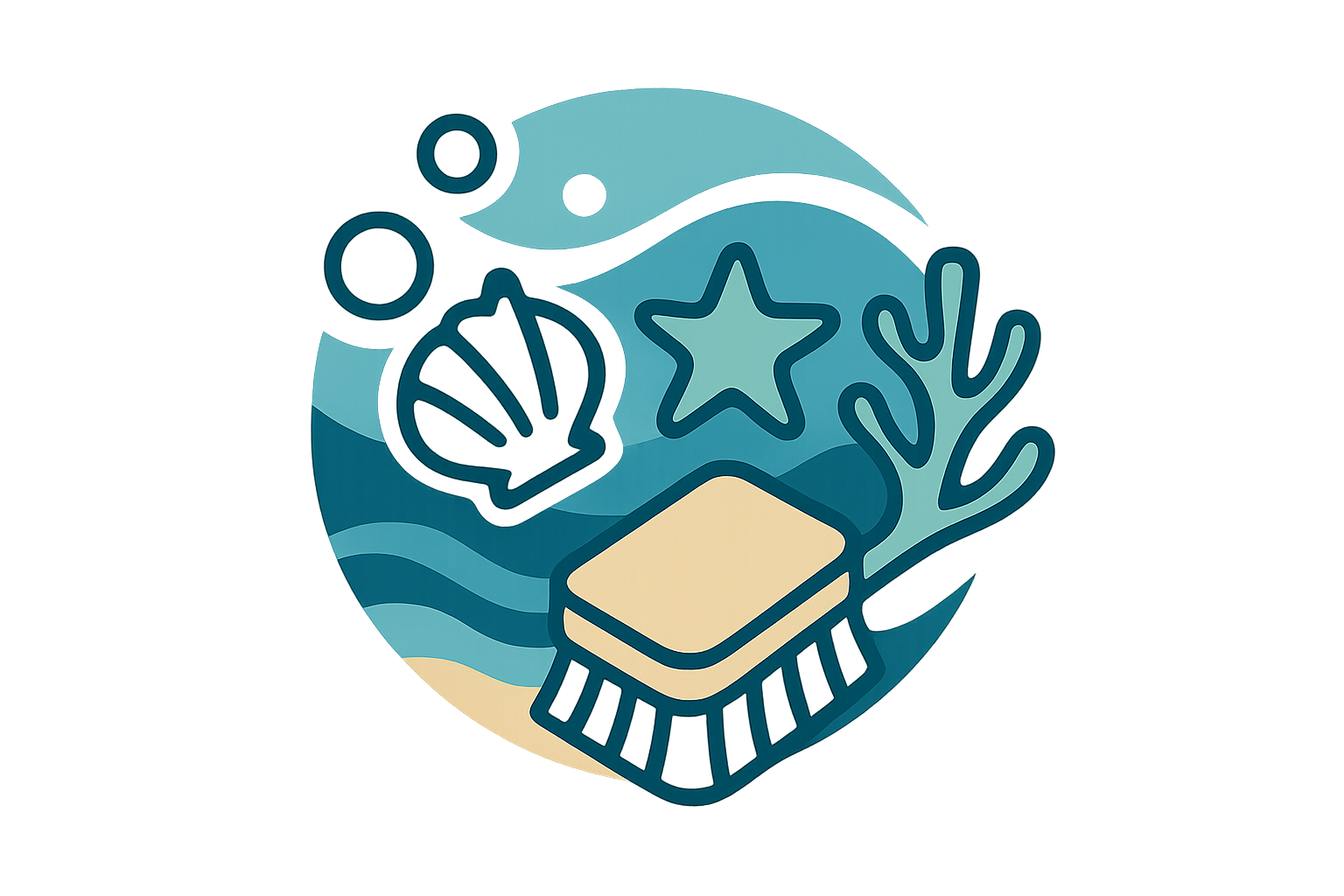 No words just make a deep clean icon with costal vibes 